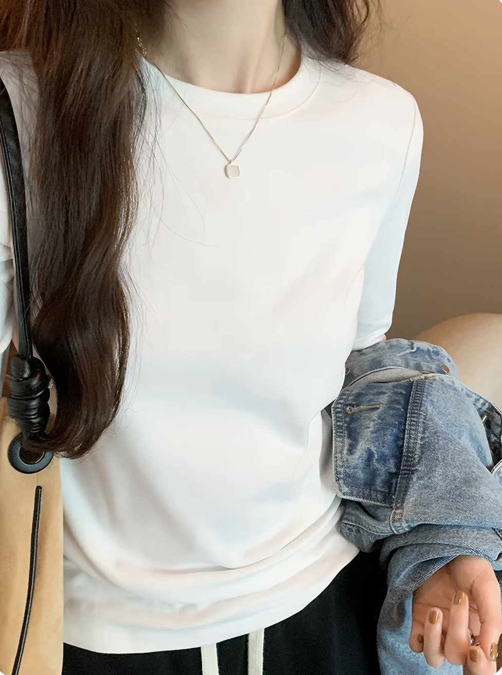 棉棉印象IMPRE:39.9元! 棉棉印象 德绒打底衫女秋冬季2025年新款内搭磨毛长袖t恤发热上衣-3