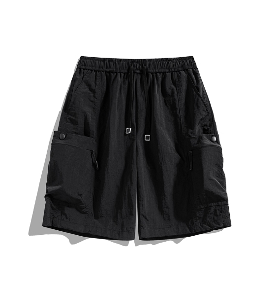 BUFFALO BOUND企业店:29.9元! BUFFALO BOUND夏季新品男女同款工装短裤多袋冰丝休闲裤潮五分裤-1