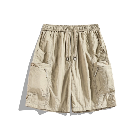 BUFFALO BOUND企业店:29.9元! BUFFALO BOUND夏季新品男女同款工装短裤多袋冰丝休闲裤潮五分裤-3
