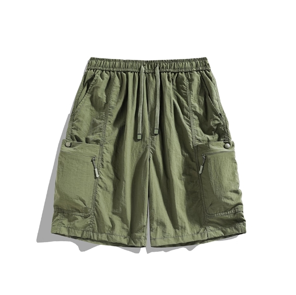 BUFFALO BOUND企业店:29.9元! BUFFALO BOUND夏季新品男女同款工装短裤多袋冰丝休闲裤潮五分裤-4